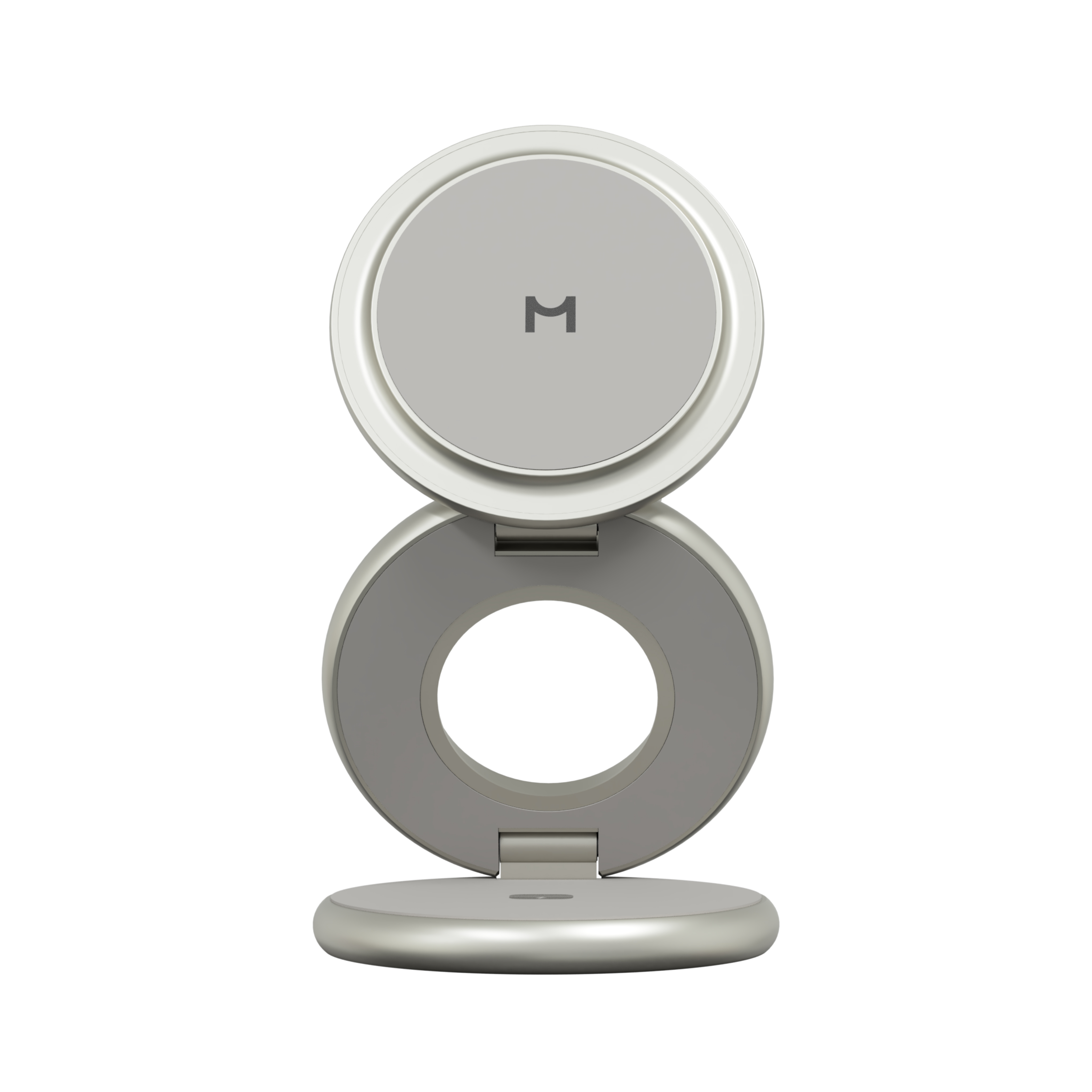 Зарядная станция 3 в 1 Magssory Signature Disc Pro для Apple Qi2 Titan, Титан — WCH073t 3